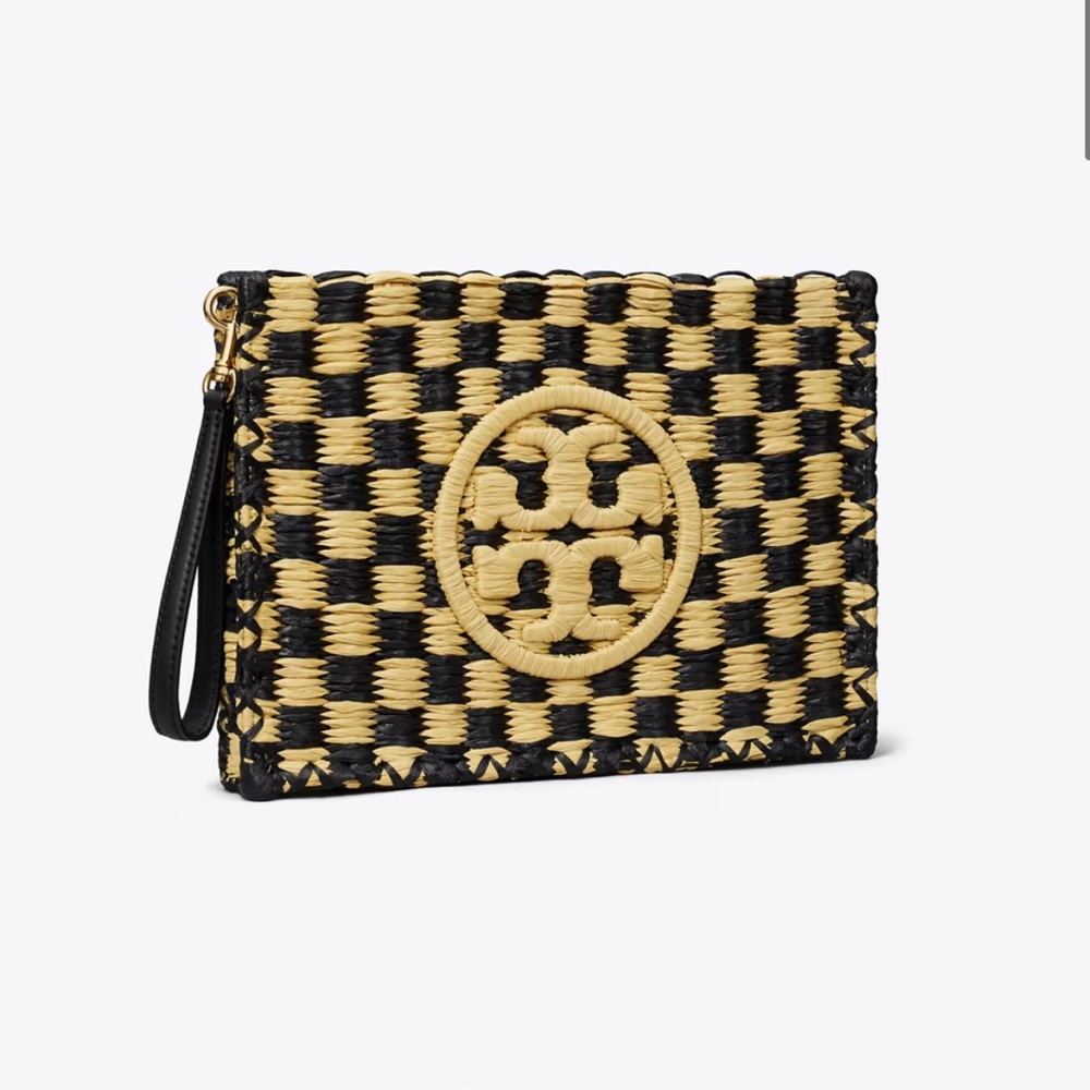 Tory Burch Ella Straw Pouch - Picture 3 of 9